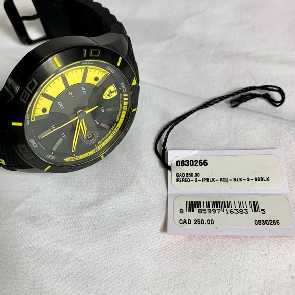 Ferrari Watch Red Rev Evo Chronograph Black/Yellow - Picture 3 of 13